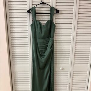 Azazie Eucalyptus Maxi Dress
